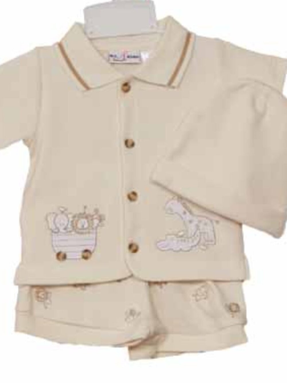 B.T. Kids - Baby Boys' Ivory Noah's Ark Short Set